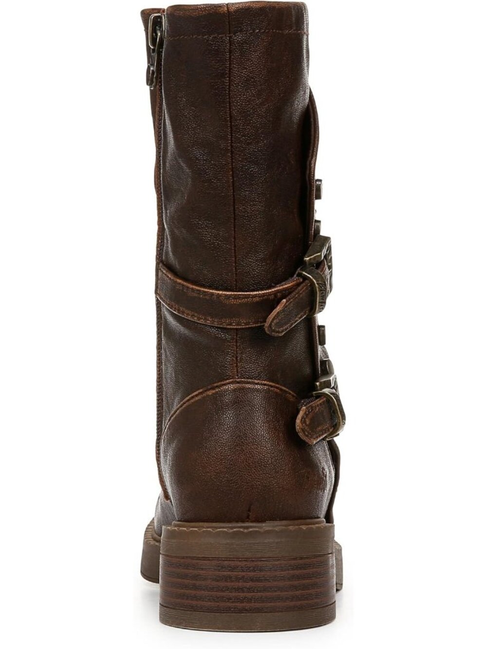 Women's Brown Venice Calf High With Faux Leather Upper Round Toe Boots - Picture 5 of 7